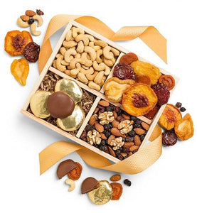 Gift Baskets - Nuts And Fruit Harvest Basket