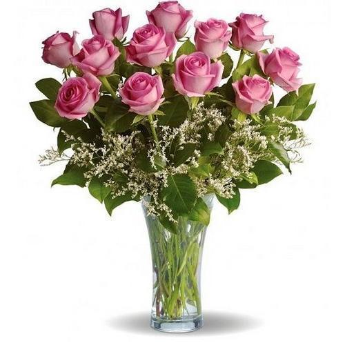 Flowers - Make Me Blush Rose Bouquet-Deluxe - 18 Roses